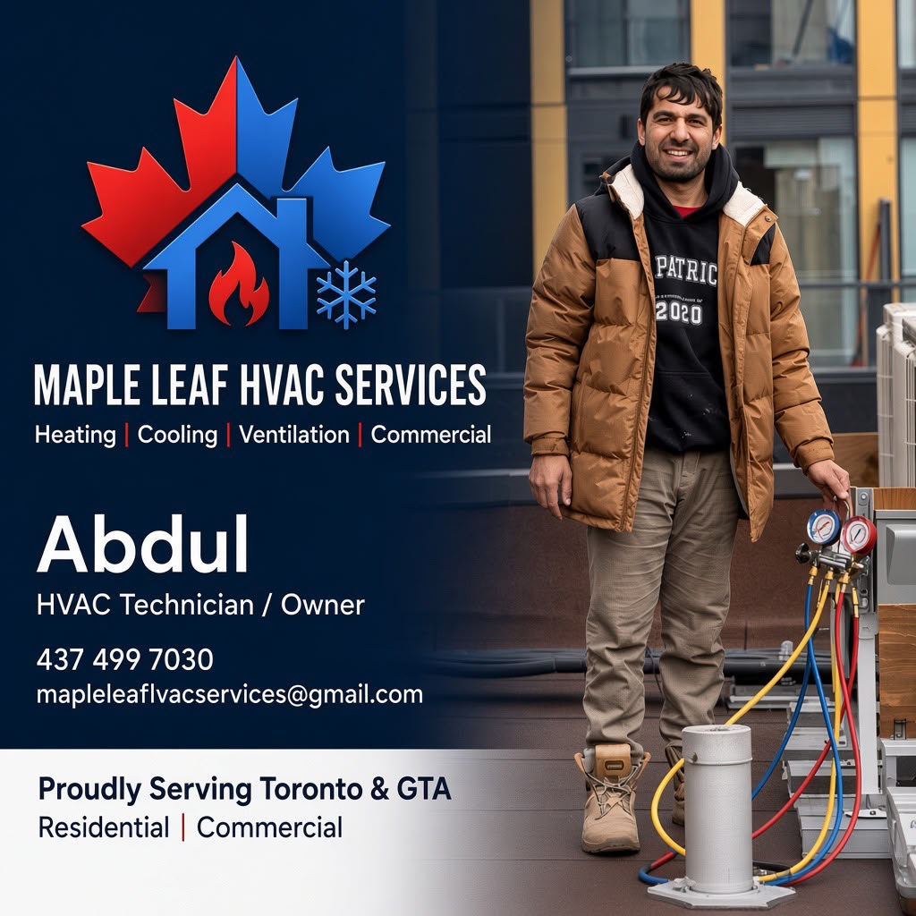 Abdul, HVAC technician and owner of Maple Leaf HVAC Services